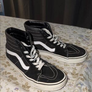 Vans Black and White High-Top Sneakers